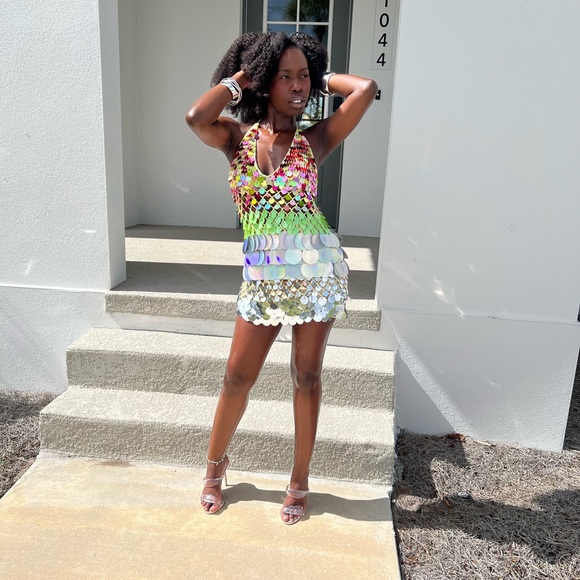 AKIRA Dresses & Skirts - MAKE IT TO THE MORNING CROCHET MINI DRESS - S